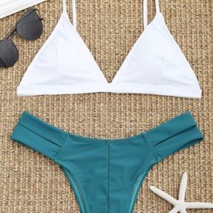 Bikini Set - White/Blue M